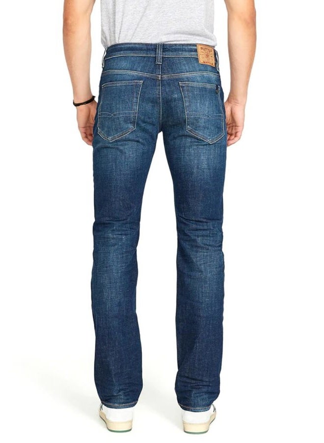 Buffalo David Bitton Men's Relaxed Straight Driven Jeans, Dark Blue Sanded Indigo, 36W x 32L - Image 2