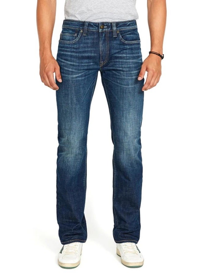 Buffalo David Bitton Men's Relaxed Straight Driven Jeans, Dark Blue Sanded Indigo, 36W x 32L - Image 1