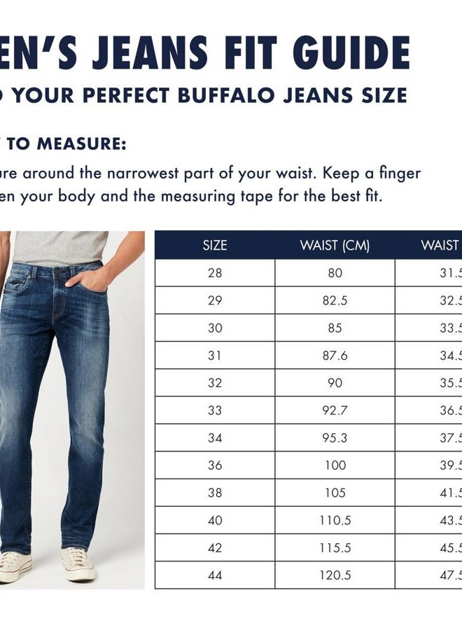Buffalo David Bitton Men's Relaxed Straight Driven Jeans, Dark Blue Sanded Indigo, 36W x 32L - Image 5