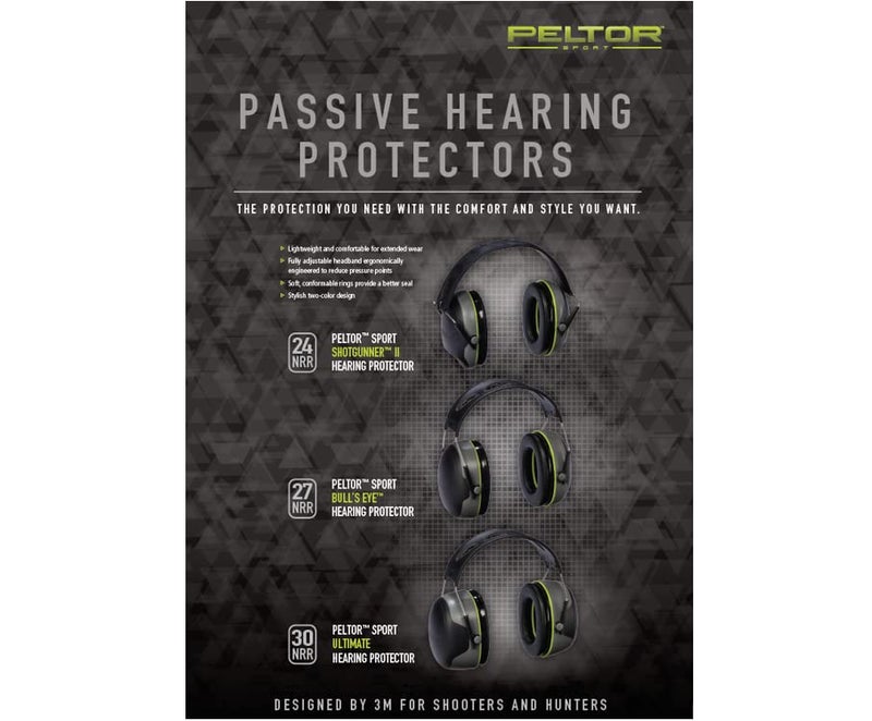 Peltor Sport Bull's Eye Hearing Protector, Noise Reduction Rating (NRR) 27 dB, Lightweight Design For Comfort & Extended Wear, Features Low Profile Design Ideal For Shooting & Hunting (97041-PEL-6C) - Image 5