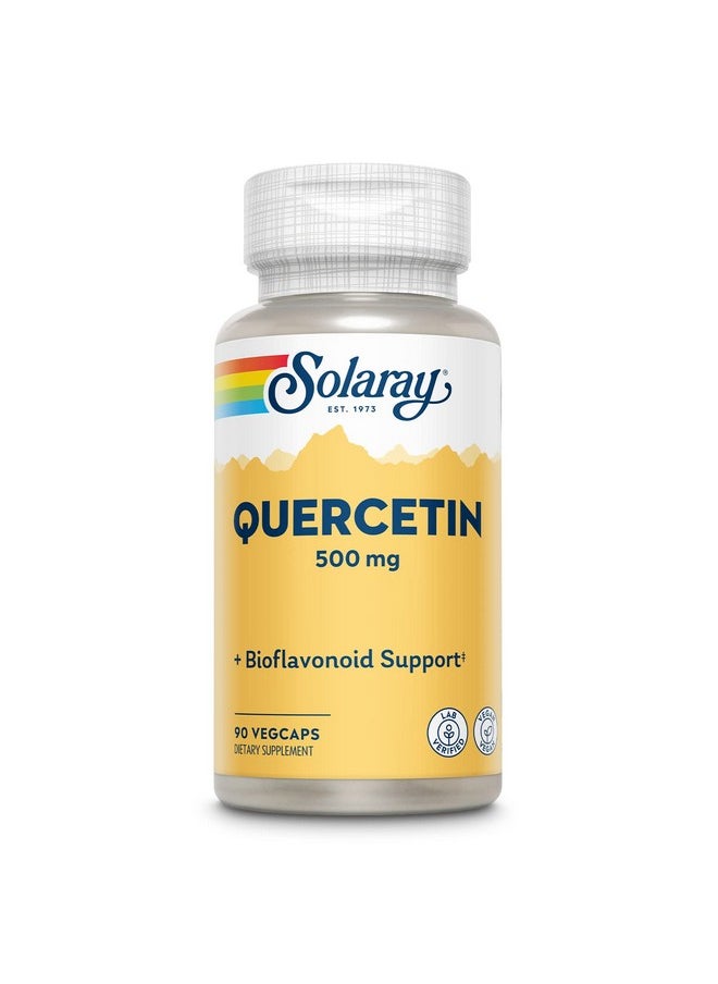 Solaray - Quercetin 500 Mg Supports Sinus Respiratory Immune Function & Normal Healthy Uric Acid Levels 90 Vegcaps - Image 1