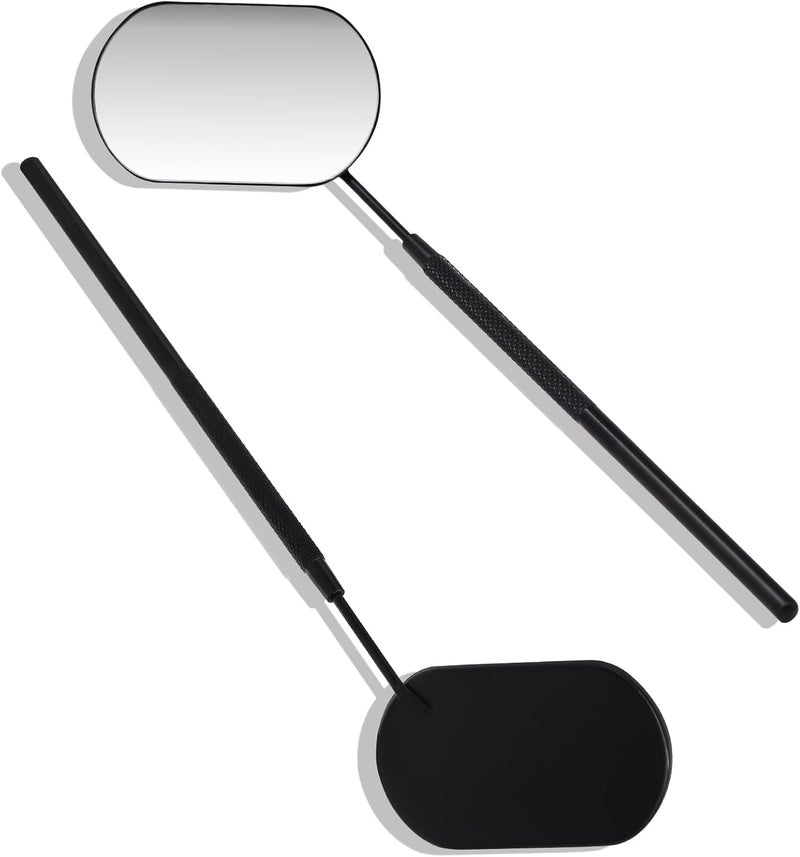 Embagol Lash Mirror Extra Large Makeup Mirror for Eyelash Extensions Detachable Stainless Steel Square Round Lash Extension AccessoriesBlack