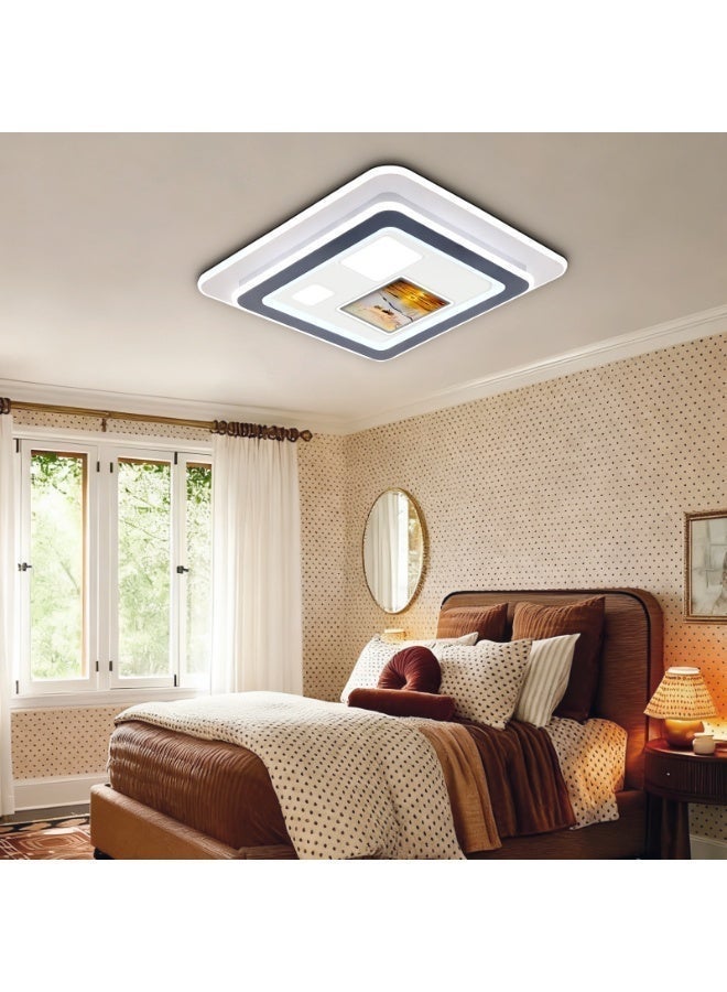 Modern Art Square LED Ceiling Light - Decorative Panel Light with Scene Lighting Function, Ideal for Living Rooms and Balconies, Home Interior Decor Lighting. - Image 5