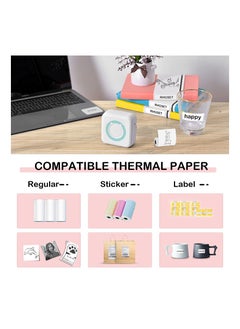 Y&D Mini Pocket Sticker Printer, SYOSI 1Pcs Bluetooth Wireless Portable Mobile Printer Machine Thermal for Notes, Memo, Photo, Label Receipt Compatible with iOS & Androi  - Image 4