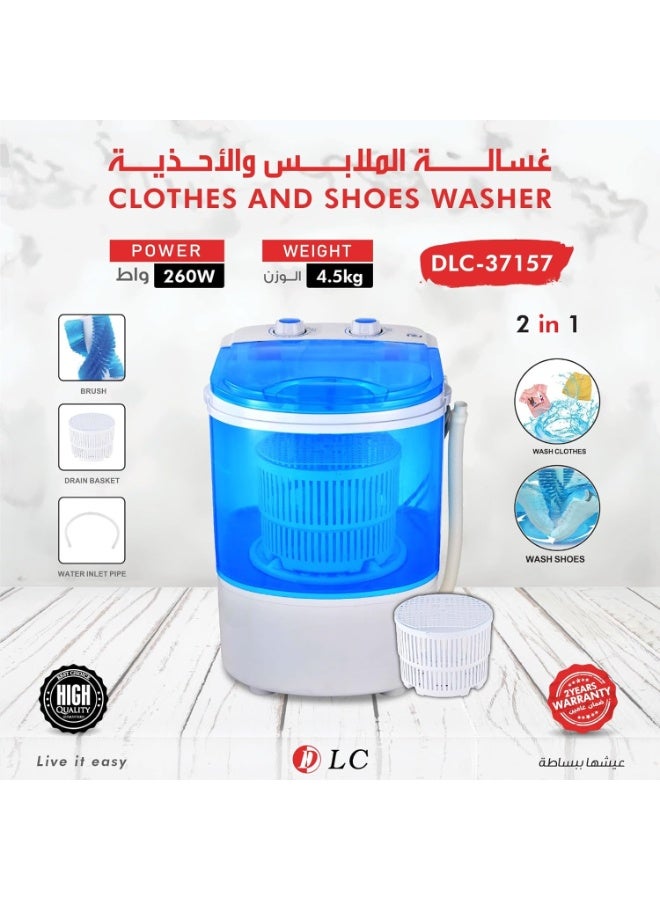 DLC Mini Washing Machine For Clothes And Shoes DLC-37157 blue - Image 2