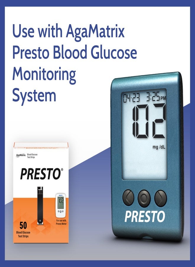 AgaMatrix Presto Test Strips, 100 Count (Pack of 1) | Use with AgaMatrix Presto Blood Glucose Monitor Only | Not for use with Other Meters | 1 Box, 100 Diabetes Test Strips - Image 4
