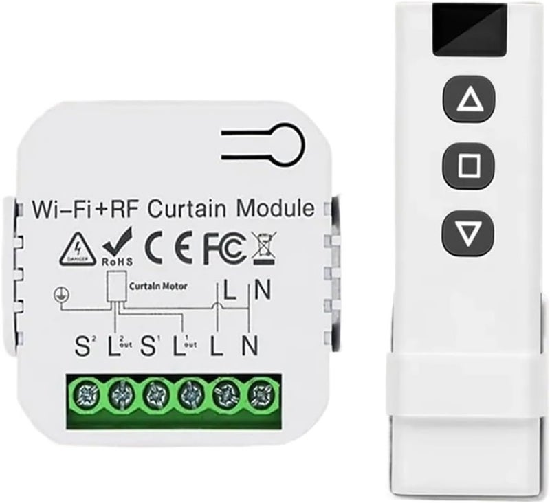 WiFi Smart Curtain Switch for Tuya, 433MHz APP Remote, Works with Google Home & Alexa(Remote Controller) - Image 3