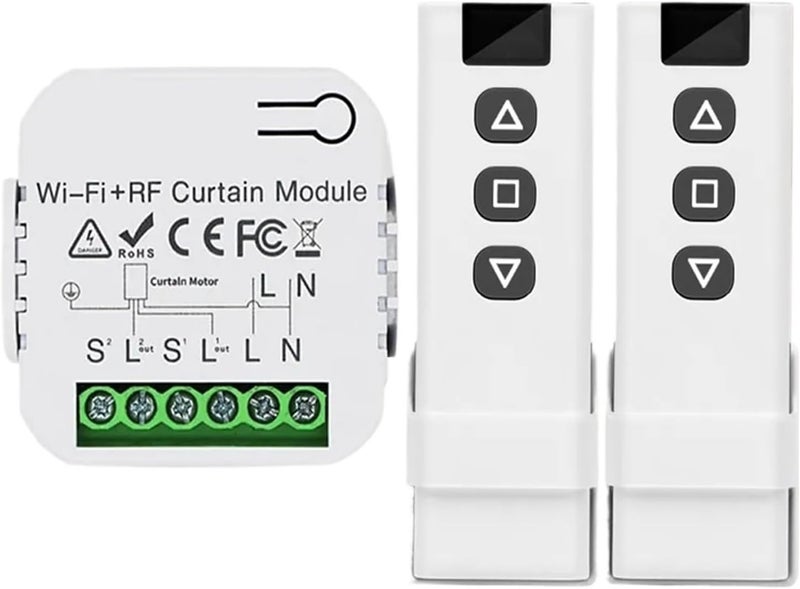 WiFi Smart Curtain Switch for Tuya, 433MHz APP Remote, Works with Google Home & Alexa(Remote Controller) - Image 2