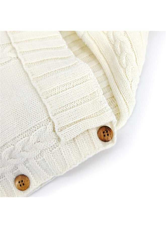 XMWEALTHY XMWEALTHY Newborn Baby Wrap Swaddle Blanket Knit Sleeping Bag Receiving Blankets Stroller Wrap for Baby (Beige) (0-6 Month)  - Image 3