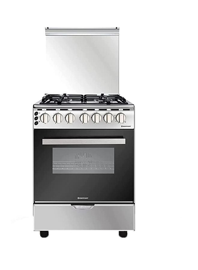 60X60 Gas Cooker Auto Ignition Min ‎WCE-6640HDFS Silver