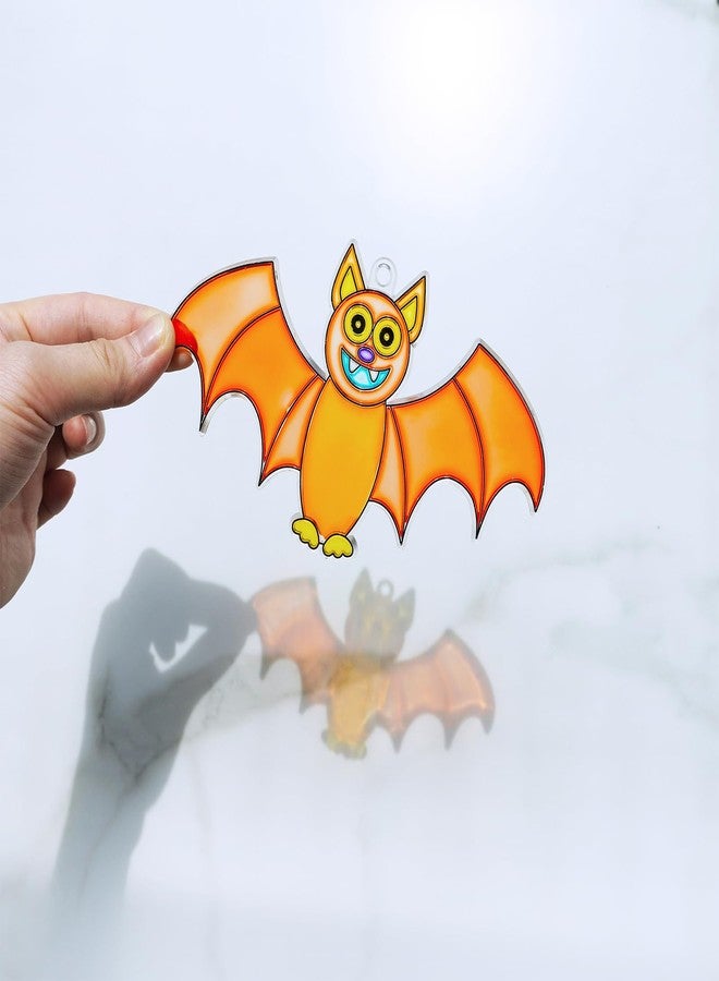 وينلين مجموعة من 24 قطعة من زينة الهالوين على شكل خفاش، زينة العطلات، أدوات طلاء النوافذ، أدوات الرسم، أدوات الرسم على أغطية الشمس للأطفال، أنشطة، مشروع فني للفصل الدراسي - Image 4