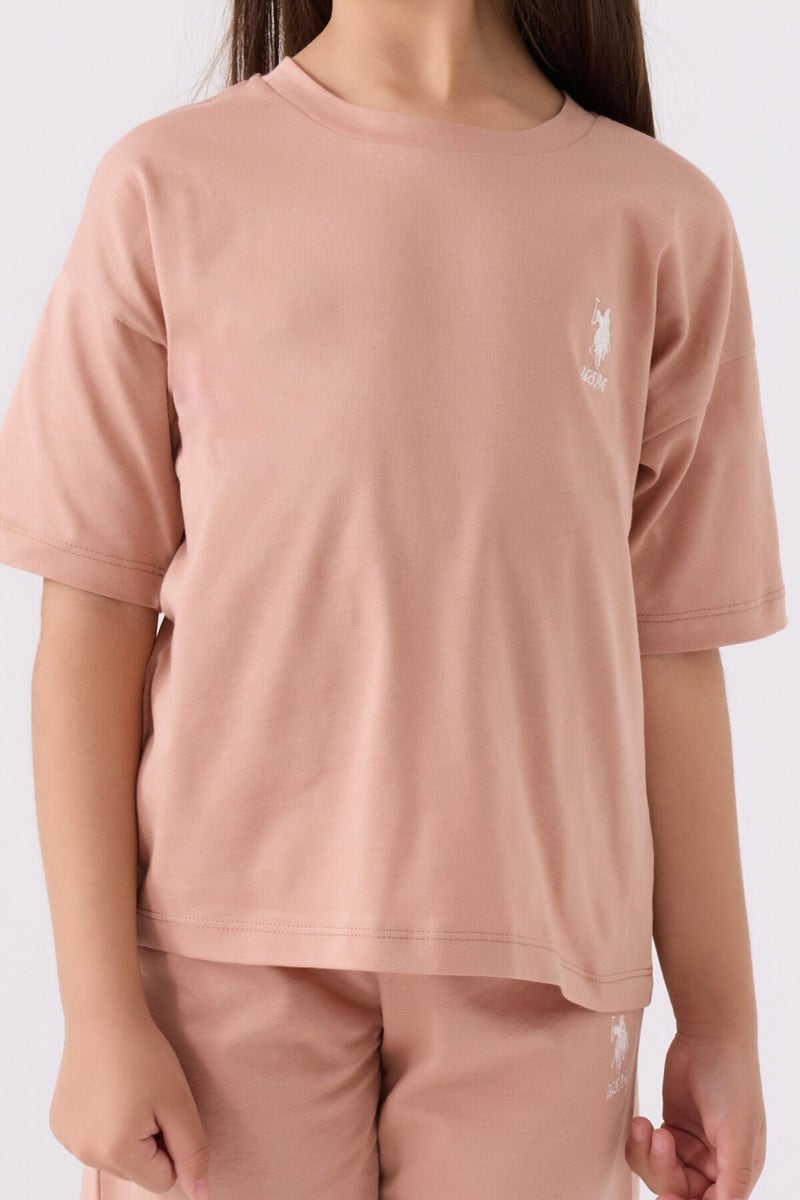 U.S. Polo Assn. Girls Cappuccino Bermuda Set  - Image 4