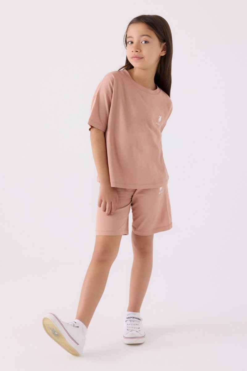 U.S. Polo Assn. Girls Cappuccino Bermuda Set  - Image 3