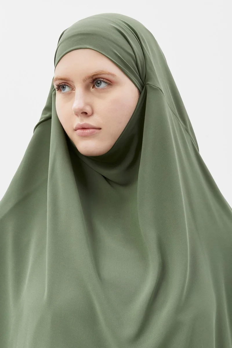 Altobeh Ready Practical Chiffon Three Layer Veiled Triangle Hajj Umrah Shawl Soufflé Hijab Nikap