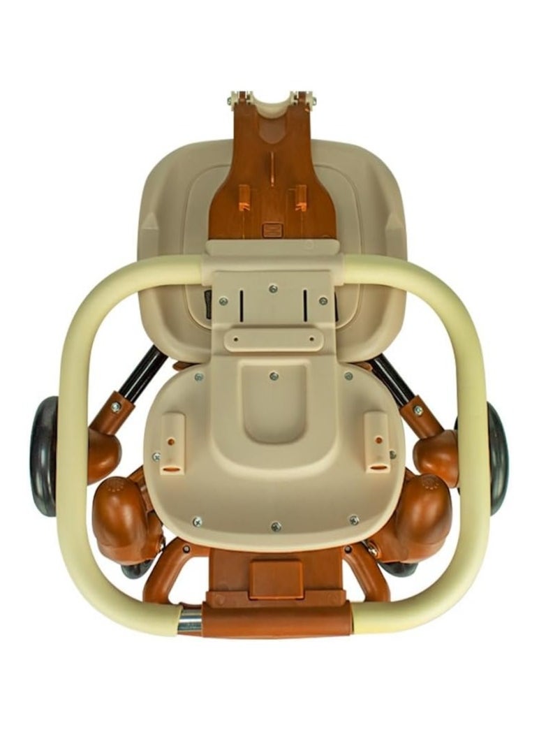 UKR UKR Foldable Mini Stroller – Airplane-Friendly Compact Baby Stroller for Travel – Best Cabin Stroller for Babies (Brown)  - Image 3