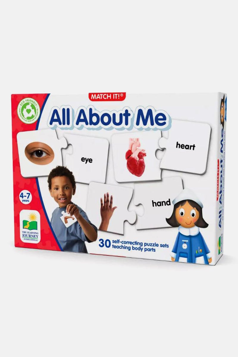 THE LEARNING JOURNEY 30 Pairs Match It All About Me Body Parts Picture Puzzles, White Combo - Image 1