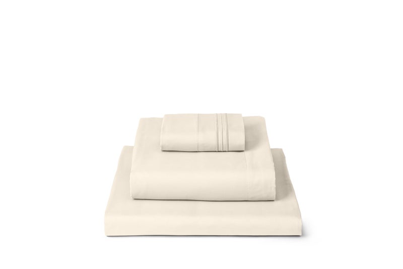 Mellanni Twin Sheets Set 3 PC Iconic Collection Bedding Hotel Luxury Extra Soft Cooling Bed Sheets Wrinkle Fade Stain Resistant Twin Golden Ivory - Image 2