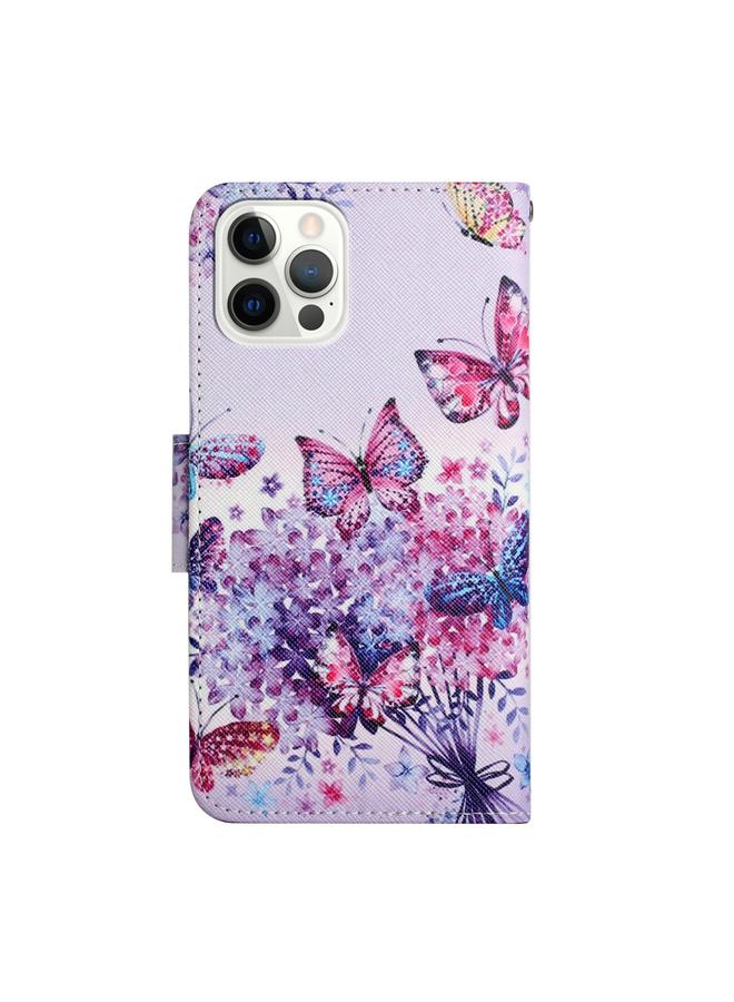 اس-توب جراب لهاتف iPhone 13 Pro Max، جراب جلدي أفقي قابل للطي بنمط مرسوم مع حامل وفتحة بطاقة ومحفظة - Image 3