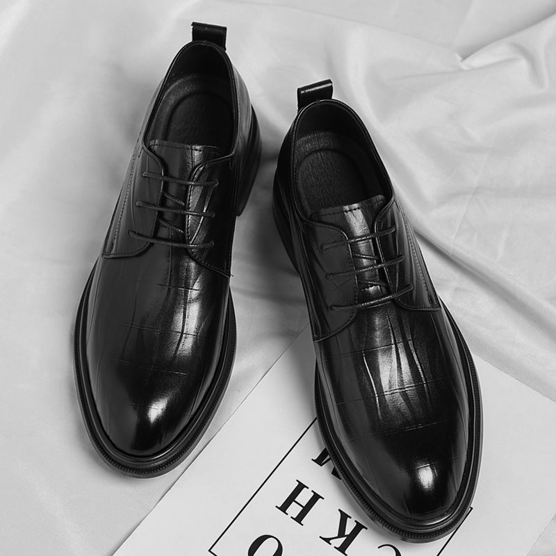 Wenzhou Leather Shoes Men'S Four Seasons Business Dress British Casual Commuter Style Black Wedding Groom Shoes - Image 3