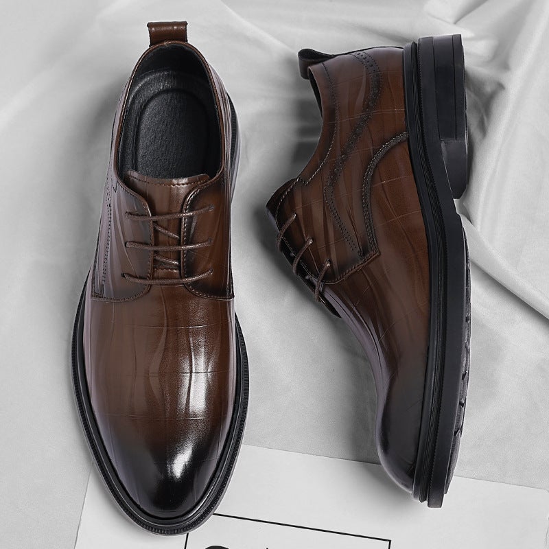 Wenzhou Leather Shoes Men'S Four Seasons Business Dress British Casual Commuter Style Black Wedding Groom Shoes - Image 4
