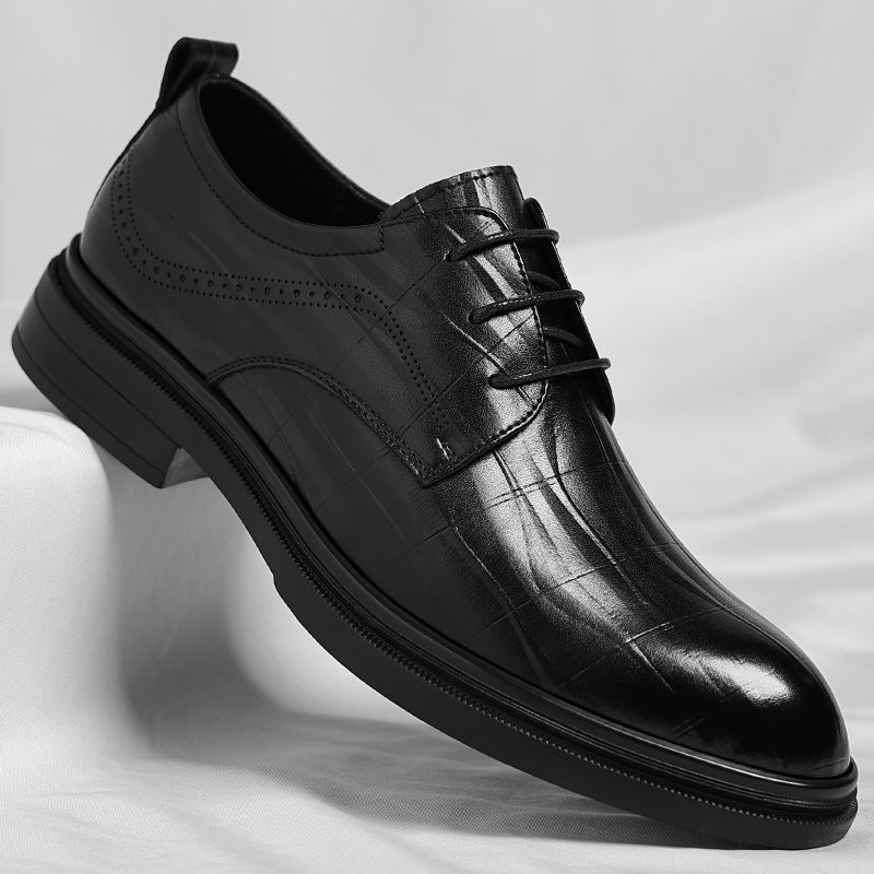 Wenzhou Leather Shoes Men'S Four Seasons Business Dress British Casual Commuter Style Black Wedding Groom Shoes - Image 2
