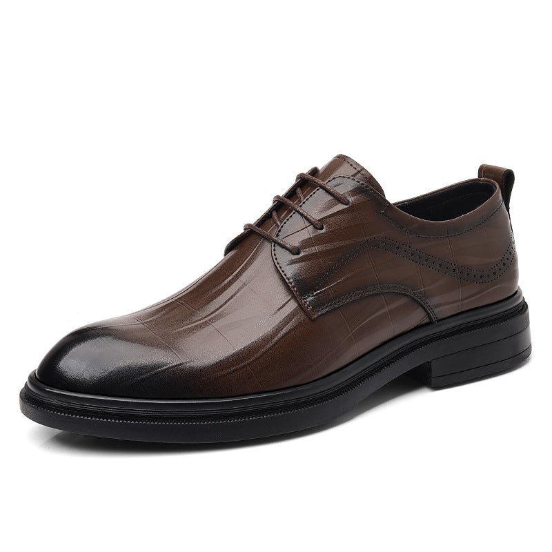 Wenzhou Leather Shoes Men'S Four Seasons Business Dress British Casual Commuter Style Black Wedding Groom Shoes - Image 1