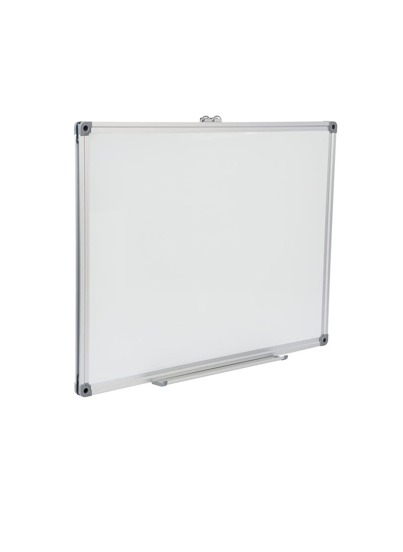 Maxi Maxi Single Sided Magnetic Whiteboard / Dry Erase Board 45X60 cms With Aluminium Framed, White, 4560  - Image 1