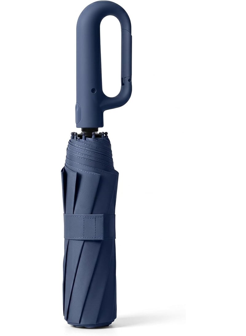 ATRJSZ Automatic Travel Umbrella for Rain u0026 Sun - Smart 3-Folding Small Umbrella with UPF 50+ UV Protection - Windproof Fiber Ribs - Compact Travel Umbrella - 130cm - Image 1