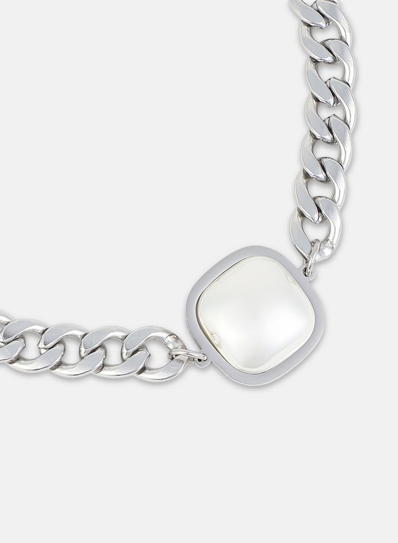SOHI Cuban Chain Square Pendant Necklace - Image 5