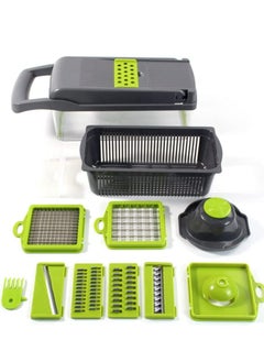 ELTRAZONE Vegetable Chopper, Onion Chopper, Mandolin Slicer,Pro 10 in 1Professional Food Chopper Multi-functional Vegetable Chopper & Slicer, Dicing Machine, AdjustableVegetable Cutter w/Container  - Image 1