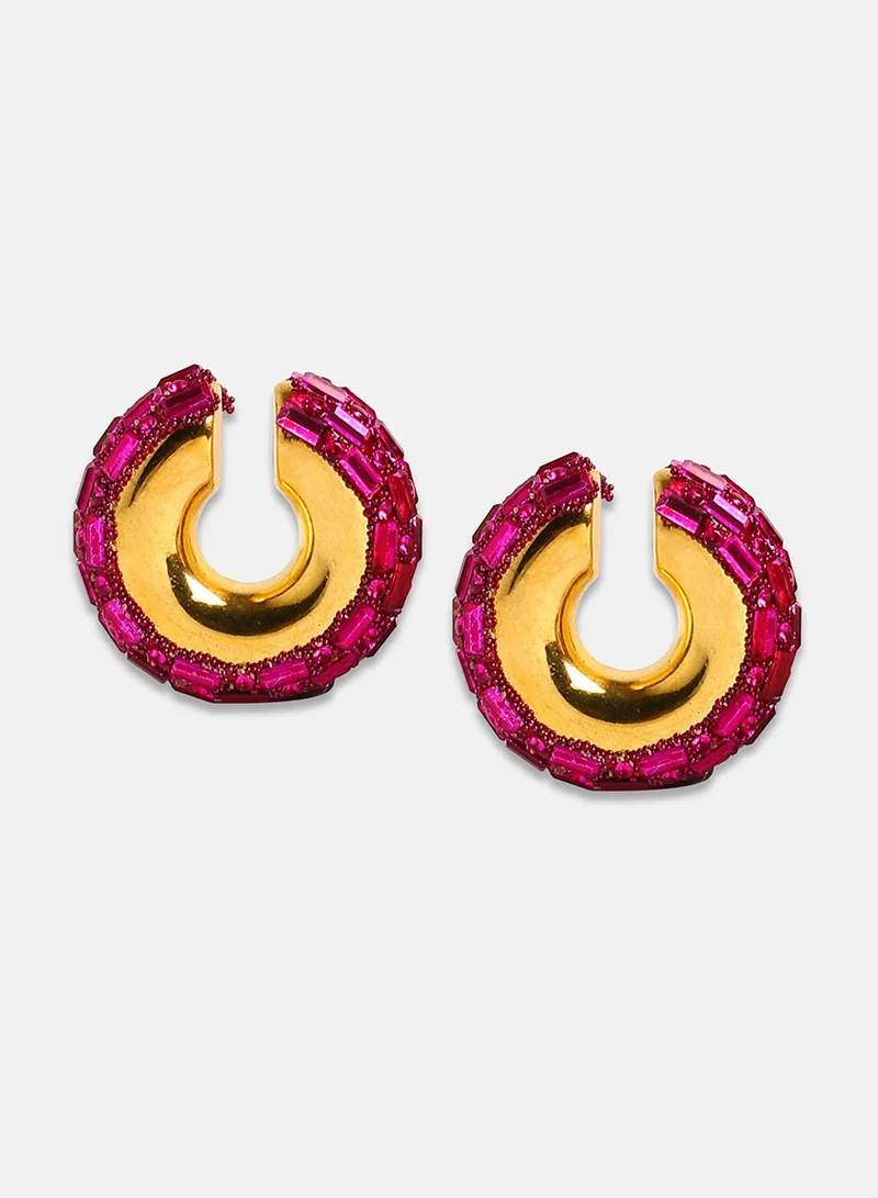 Mirror Artificial Cuff Earring Jewellery