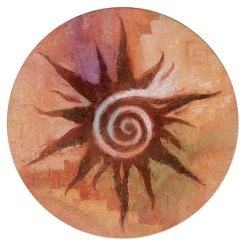 Thirstystone Spiral Sun Natural Sandstone Coaster 4 Pack Eco-Friendly, Absorbent, Easily Wipes Clean - Image 1
