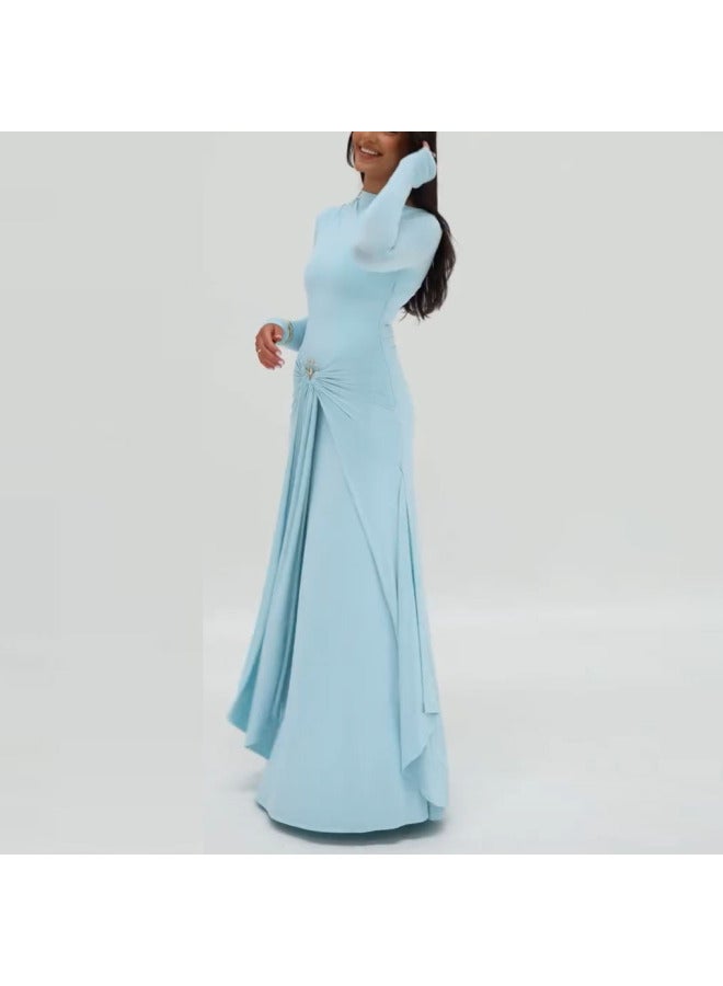 فساتين نسائية بتصميم إبزيم أكمام طويلة فساتين أنيقة للنساء - Image 4