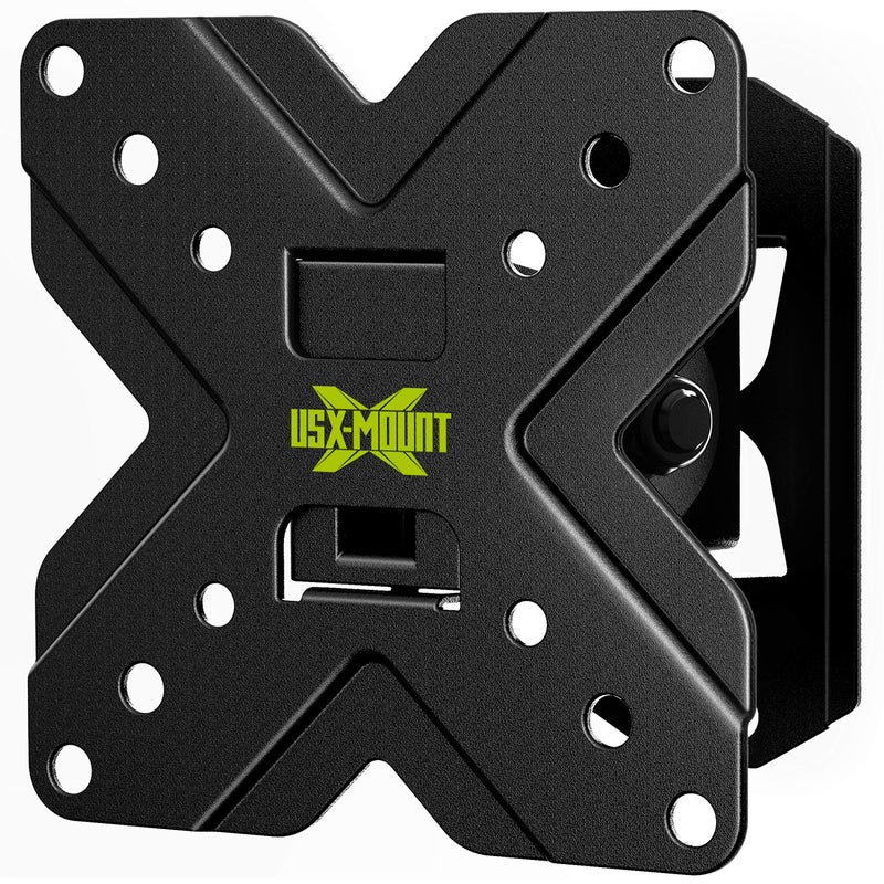 USX MOUNT Small TV Wall Mount Monitor Bracket | RV TV Mount | with Swivel and Tilt VESA Wall Mount for 10-26 27 32 inch LED OLED TVs and Monitors - VESA Size Up to 100x100mm and 22lb Capacity-XMS002 - Image 1