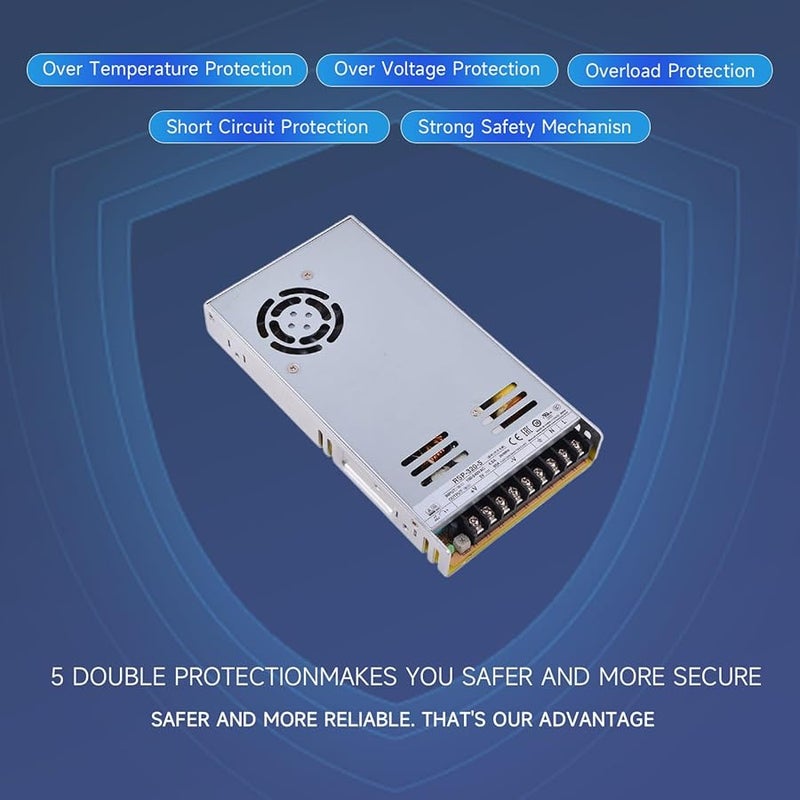 320W AC DC Power Supply 5V 60A Single Output with Active PFC for Industrial Automation - Image 3