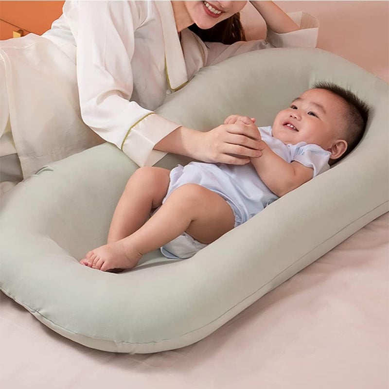 woobles Baby Lounger,Baby Lounger Pillow,Baby Lounger for Newborn,Baby Nest Baby Lounger for 0-12Months (Cherry Blossom Powder) Cherry Blossom Powder - Image 2