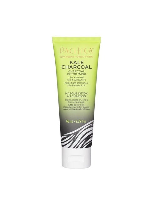 Kale Charcoal Ultimate Detox Face Mask For All Skin Types(Vegan & Cruelty Free), lime, 2.25 Fl.Oz