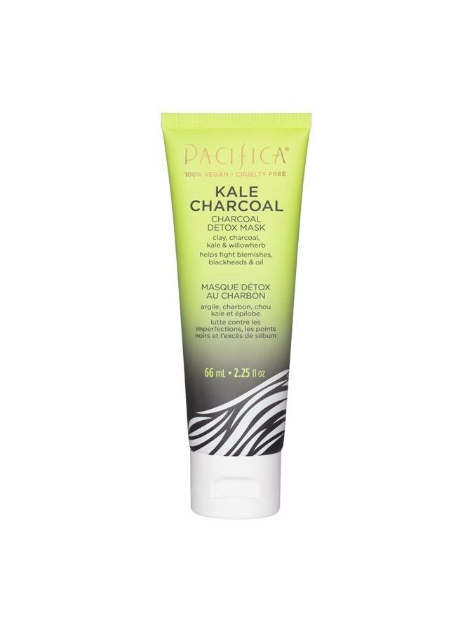 Kale Charcoal Ultimate Detox Face Mask For All Skin Types(Vegan & Cruelty Free), lime, 2.25 Fl.Oz