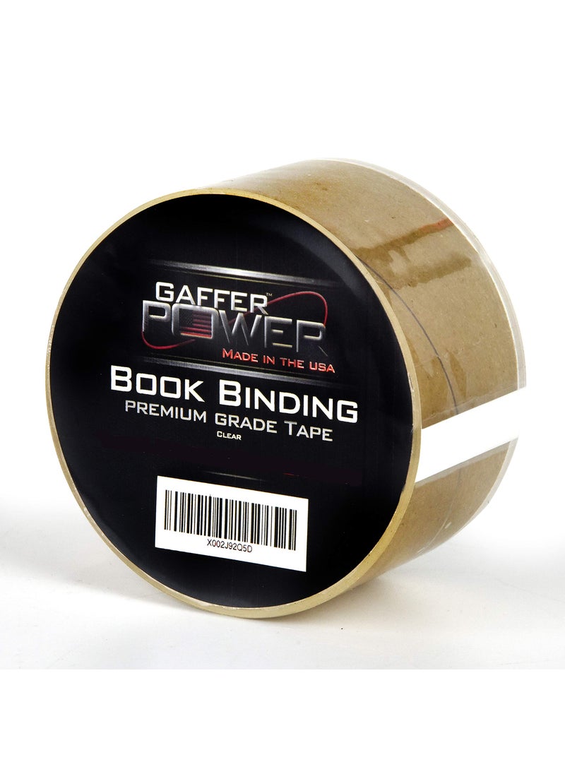 Gaffer Power Gaffer Power American Made Clear Bookbinding Tape 2" x 15 Yards | Strong, Durable, Acid-Free Repair Tape for Books, Scrapbooking, and Documents  - Image 1
