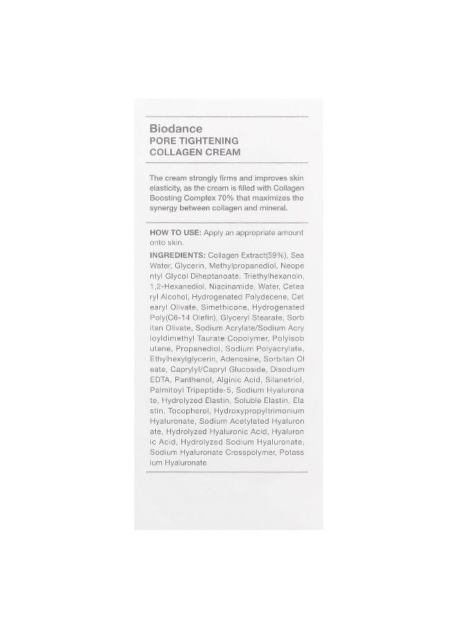 BIODANCE Biodance, Pore Tightening Collagen Cream, 1.69 fl oz (50 ml)  - Image 3
