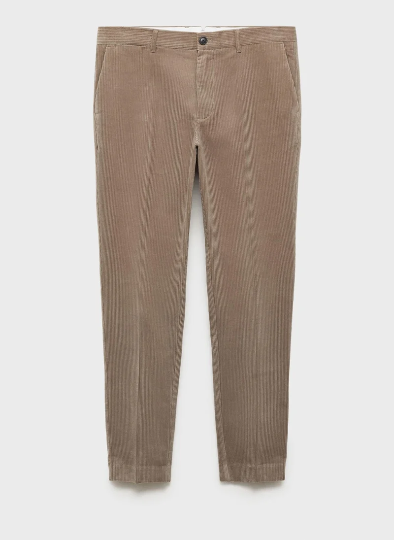 Mango Man Pierre Cropped Tapered Chino Trousers