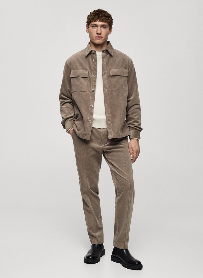 Mango Man Pierre Cropped Tapered Chino Trousers  - Image 4