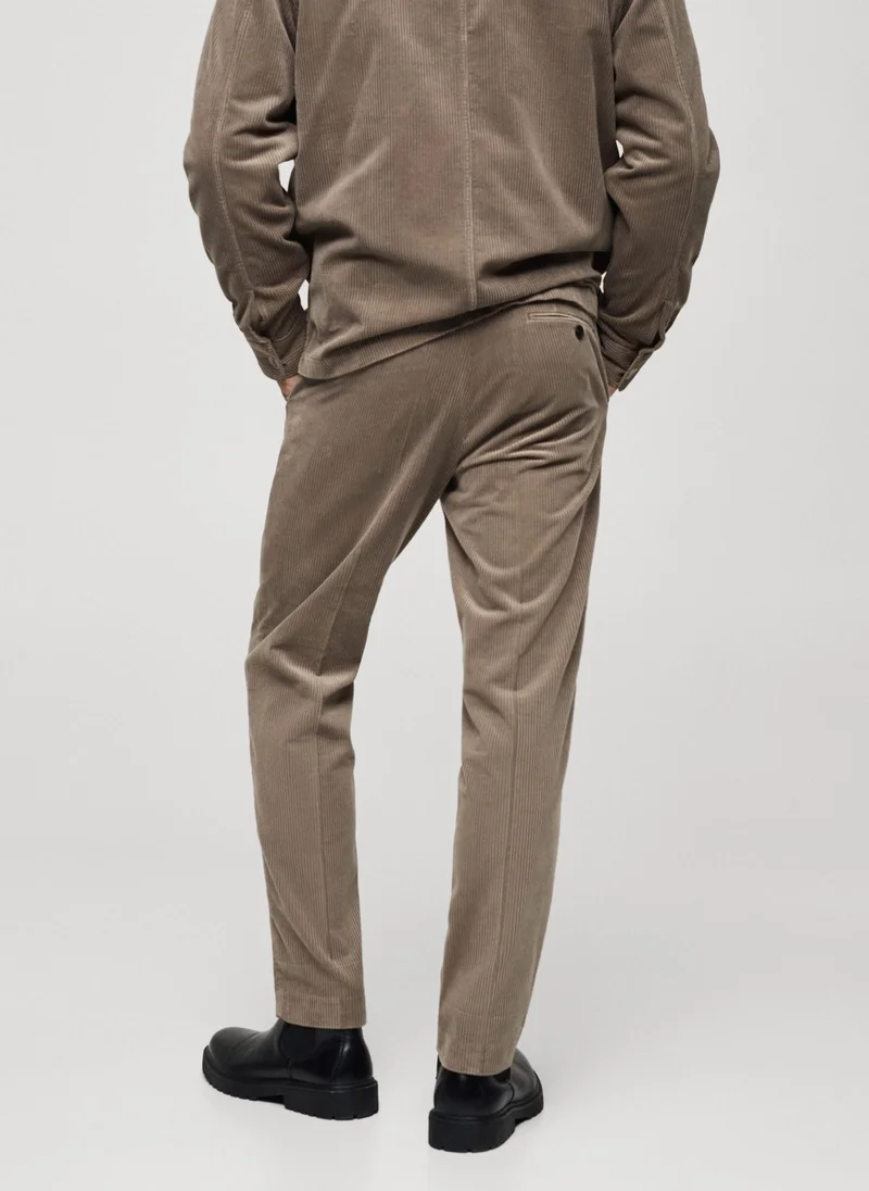 مانجو مان Pierre Cropped Tapered Chino Trousers