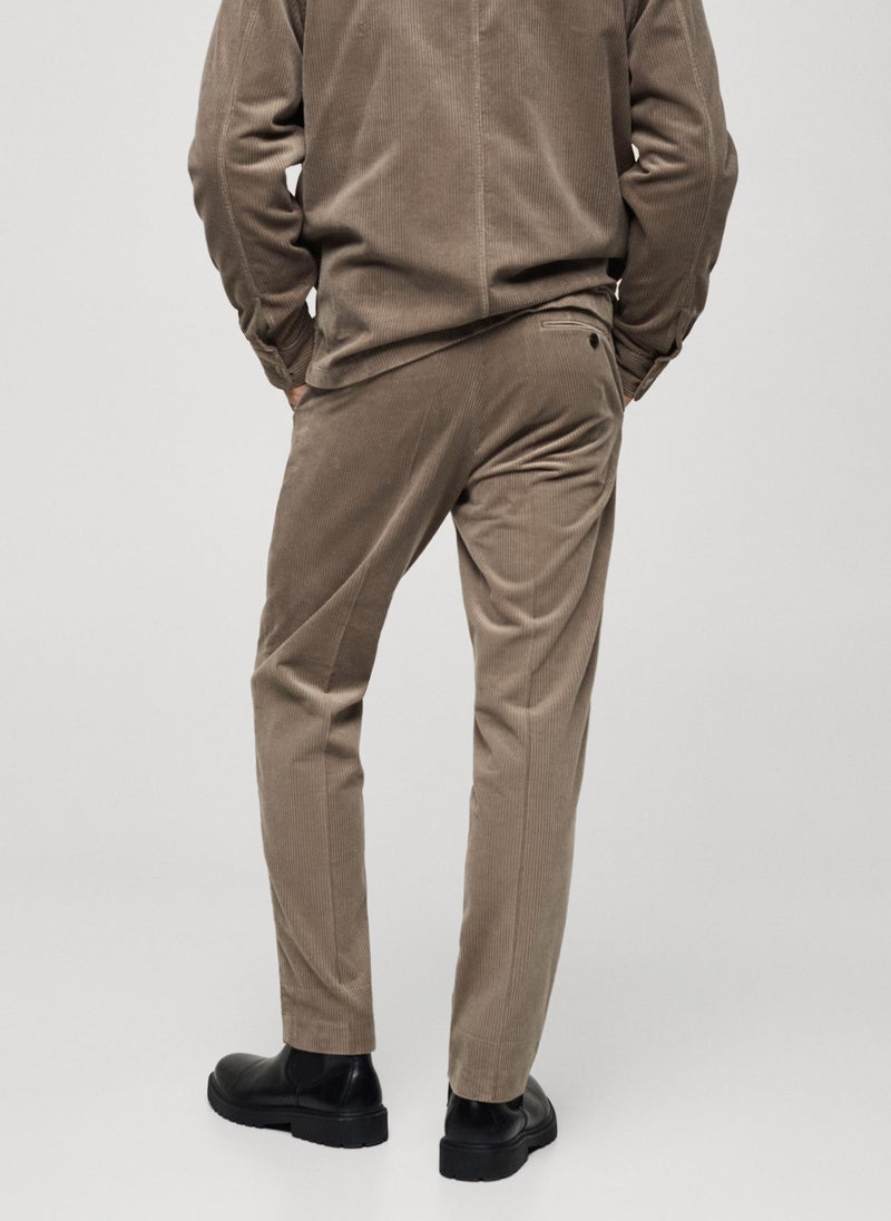 Mango Man Pierre Cropped Tapered Chino Trousers  - Image 2