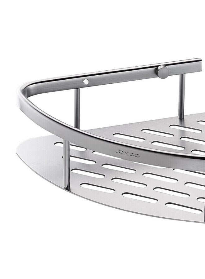 Jomoo Bathroom Storage Rack, Toilet Organizer, Space Aluminum Bright Silver Corner Triangle Basket Storage Shelf 937124 - Image 4