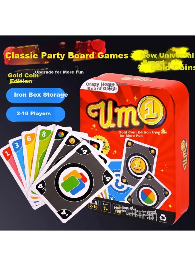 Murcia Umo No Brand Iron Box Playing Cards, Thickened Coated Paper, Wushino Brand Tabletop Card Game, Multiplayer Entertainment Game For Family Gatherings - Image 1