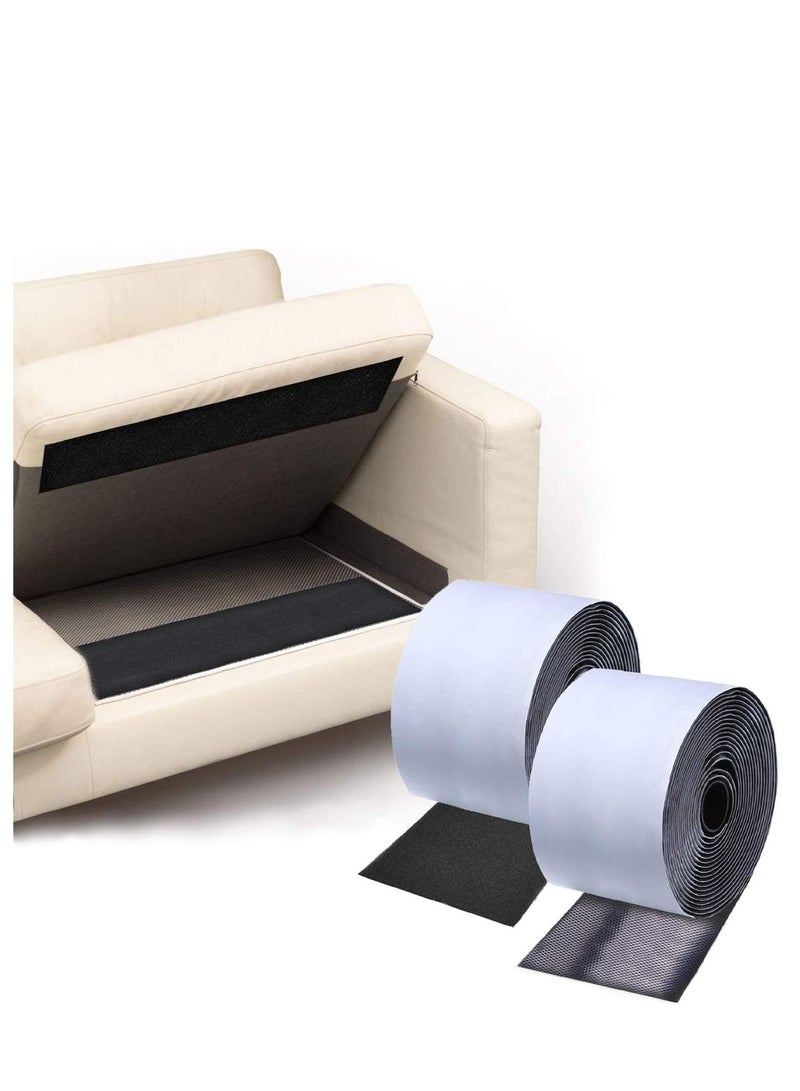 Couch Cushion Non Slip Pads to Keep Cushions from Sliding Hook and Loop Tape with Adhesive for Smooth Surfaces 2m Long 11cm Wide - Image 1