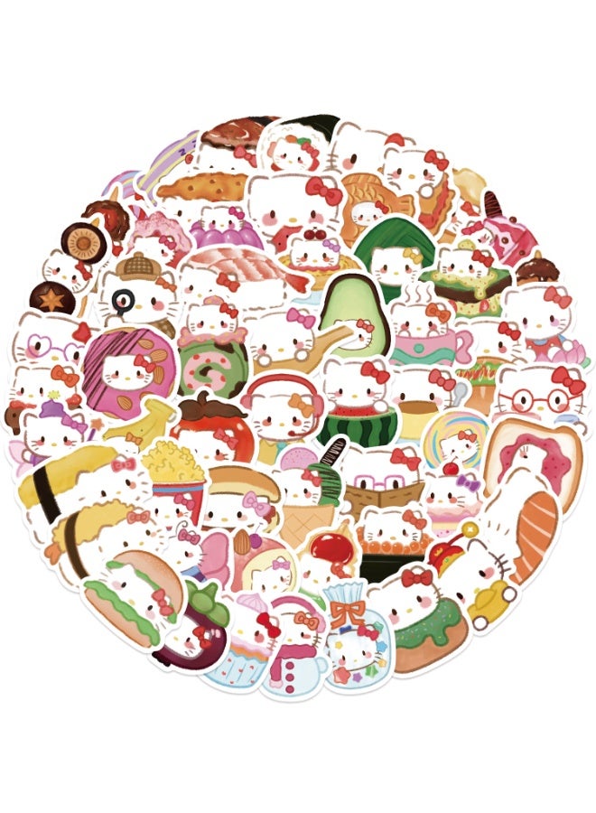 NIBEMINENT 62 Pcs Cartoon Hellokitty Deco Kit Waterproof Stickers, High Definition Printing Bright Colors, Suitable for Laptop Skateboard Luggage Water Bottle Guitar DIY - Image 2