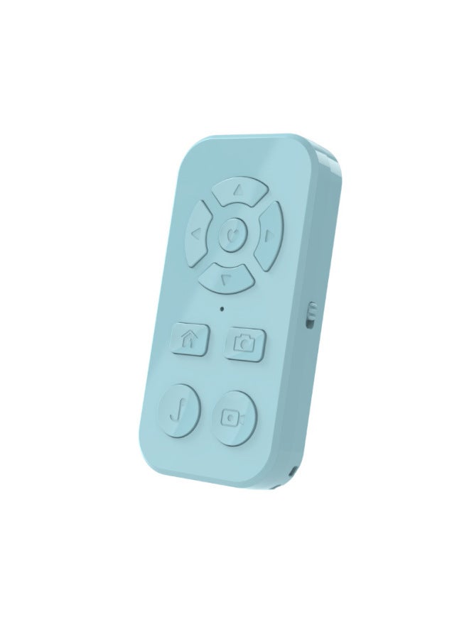 Focus Nine-key Mobile Phone Automatic Praise Short Video Brush Video Photography Professional Photography Page Turning Bluetooth Remote Control-Color:Nine-button Focusing Version: Blue (pearl Bag + Data Cable + Manual) - Image 1