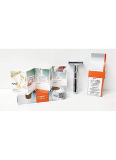 Merkur FUTUR 701 Adjustable Double Edge Safety Razor - Bright Chrome | Adjustable Razor With Dial | Made in Germany | Plastic-Free | Snap-On Cap Design | Straight Bar  - Image 4